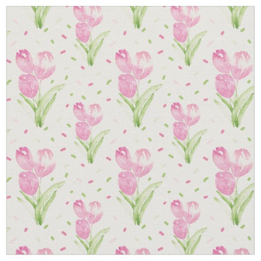 Tissu Superbes Tulipes Roses (Fermer)
