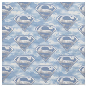 Tissu Superman S-Shield Logo de la ville bleu clair