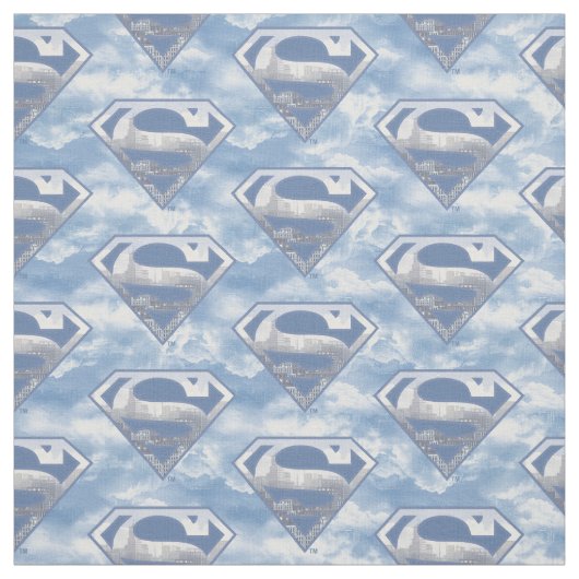 Tissu Superman S-Shield | Logo de la ville bleu clair (Échantillon)