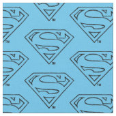Tissu Superman S-Shield | Logo Simple Black Outline (Fermer)