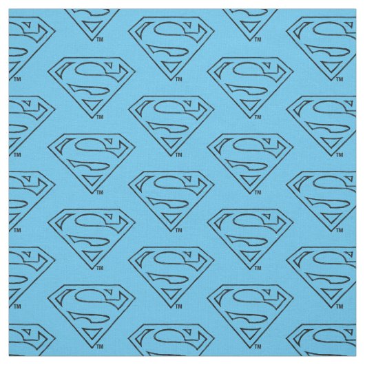 Tissu Superman S-Shield | Logo Simple Black Outline (Échantillon)