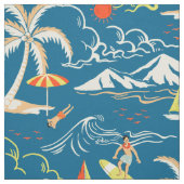 Tissu Surf tropical île motif à thème (Échantillon)