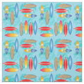 Tissu Surfbooards et palmiers (Échantillon)