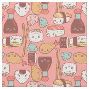 Tissu sushi tempura rose kawaii mignon