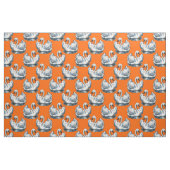 Tissu Swan Birds Pattern Design On Orange  (Fat Quarter)
