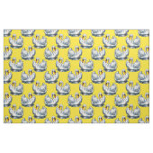 Tissu Swan Birds Pattern Design On Yellow  (Fat Quarter)