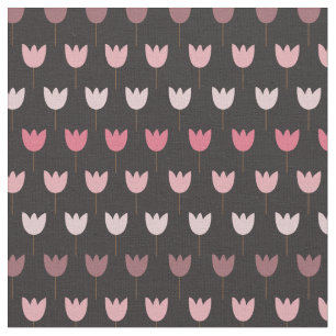 Tissu Sweet Simple Tulip Motif rose - arrière - plan som