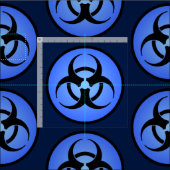 Tissu Symbole bleu de bioaléa (Carreau)