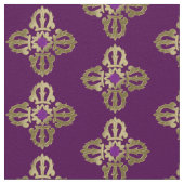 Tissu Symbole bouddhiste doré Vajra (Détail)