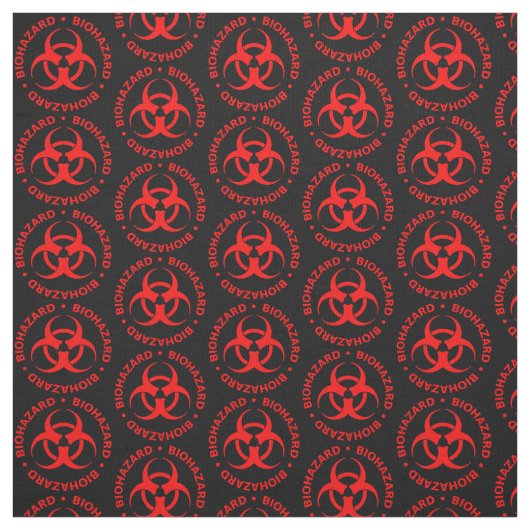 Tissu Symbole de bioaléa rouge et noir (Échantillon)