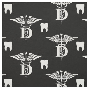 Tissu Symbole de dentiste et noir de dent