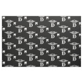 Tissu Symbole de dentiste et noir de dent (Fat Quarter)