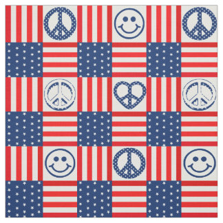 Tissu Symbole de la paix hippy Pacifique drapeau américa