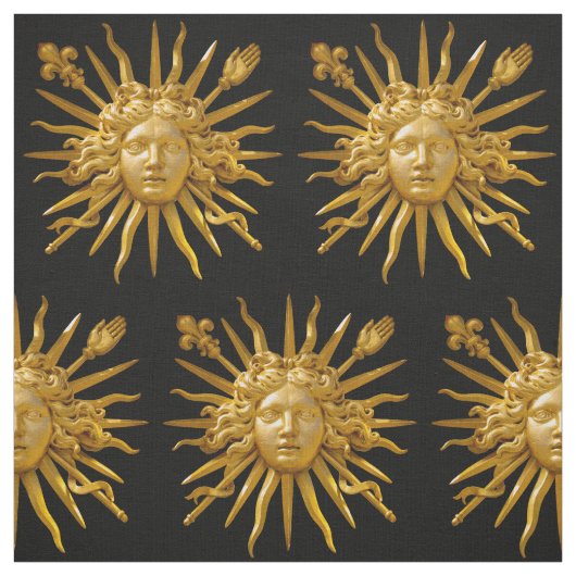 Tissu Symbole de Louis XIV le Roi Soleil (Échantillon)