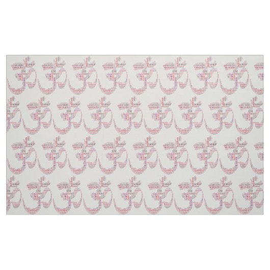Tissu Symbole de mots Om (Fat Quarter)