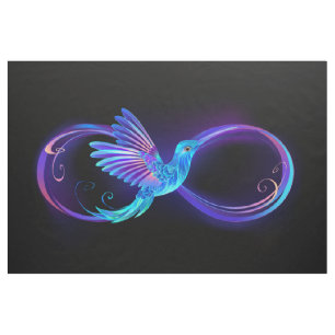 Tissu Symbole de Neon Infinity par Glowing Hummingbird