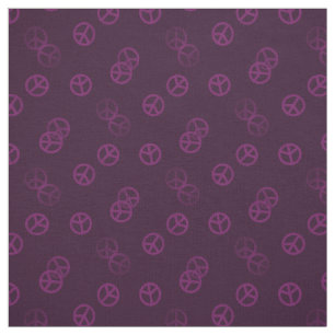 Tissu Symbole de paix Plum
