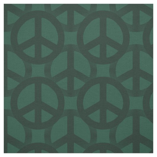 Tissu SYMBOLE DE PAIX Vert foncé (Échantillon)
