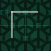 Tissu SYMBOLE DE PAIX Vert foncé (Carreau)