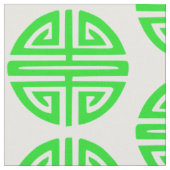 Tissu symbole de prospérité chinois vert (Fermer)