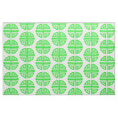Tissu symbole de prospérité chinois vert (Fat Quarter)