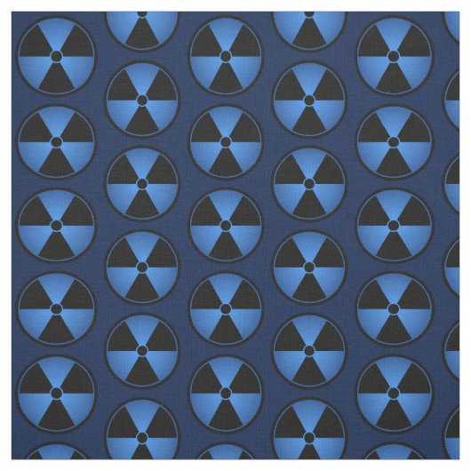 Tissu Symbole de rayonnement bleu (Échantillon)