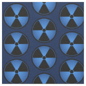 Tissu Symbole de rayonnement bleu (Fermer)
