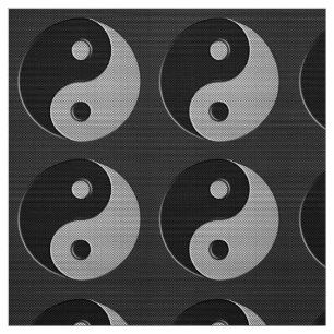 Tissu Symbole de Yin Yang dans le style de fibre de