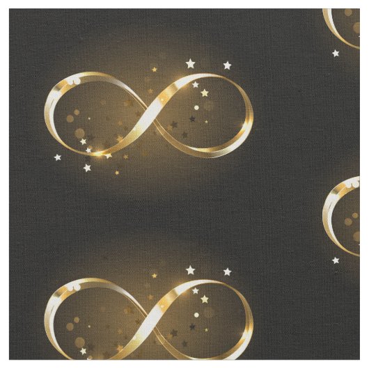 Tissu Symbole d'infini doré (Fermer)