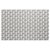Tissu Symbole hibou noir (Yard)