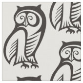Tissu Symbole hibou noir (Fermer)