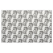 Tissu Symbole hibou noir (Fat Quarter)