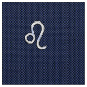 Tissu Symbole Leo d'argent sur l'impression en fibre de  (Fermer)