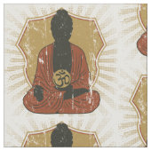 Tissu Symbole méditant de Bouddha OM (Fermer)