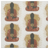 Tissu Symbole méditant de Bouddha OM (Échantillon)
