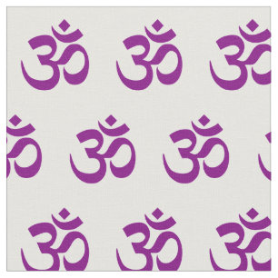 Tissu Symbole Om pourpre