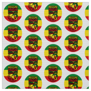 Tissu Symbole Reggae et Paix avec citations positives
