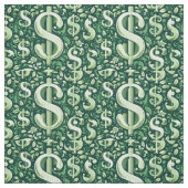 Tissu symbole vert signe dollar (Échantillon)