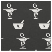 Tissu Symboles de noir de pharmacie (Fermer)