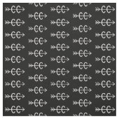 Tissu Symboles de pays croisés Noir Blanc (Échantillon)