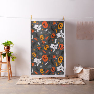 Tissu Symboles d'Halloween motif