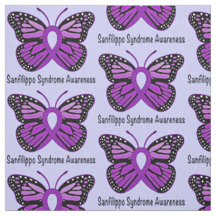 Tissu Syndrome de Sanfilippo Papillon de l'espoir