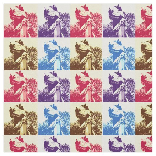 Tissu T-Rex Pop Art (Échantillon)