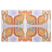 Tissu Tabby Cat avec Dancing Mice Coussin (Yard)