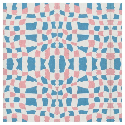 Tissu Tableau de contrôle bleu rose rétro Abstrait (Fermer)