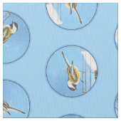 Tissu Tableau de la mangeoire d'hiver de chickadee Oisea (fermé)