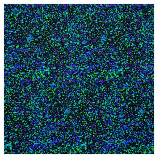 Tissu Taches bleues - Popeline de polyester (Échantillon)