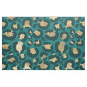 Tissu Taches de léopard sarcelle et or (Fat Quarter)