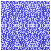 Tissu Taches d'impression d'animaux abstraits bleu et bl (Échantillon)