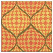Tissu Taffi Op Art Orange Vert et Jaune (Fermer)